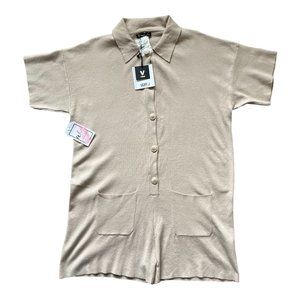 🆕 NWT Very J Cassie Oatmeal Romper Small